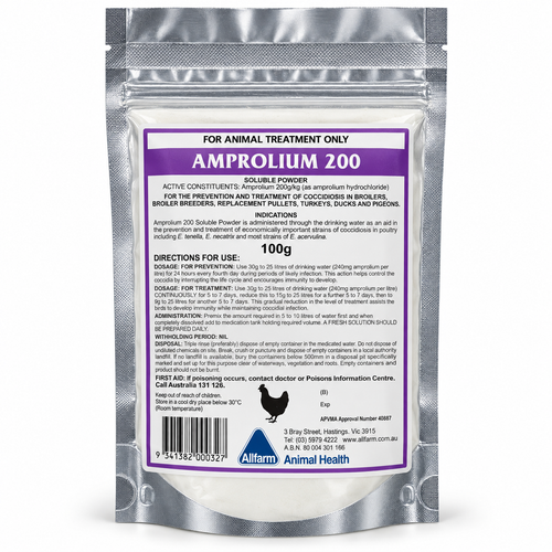Allfarm Amprolium 200 Soluble Powder 100 g front