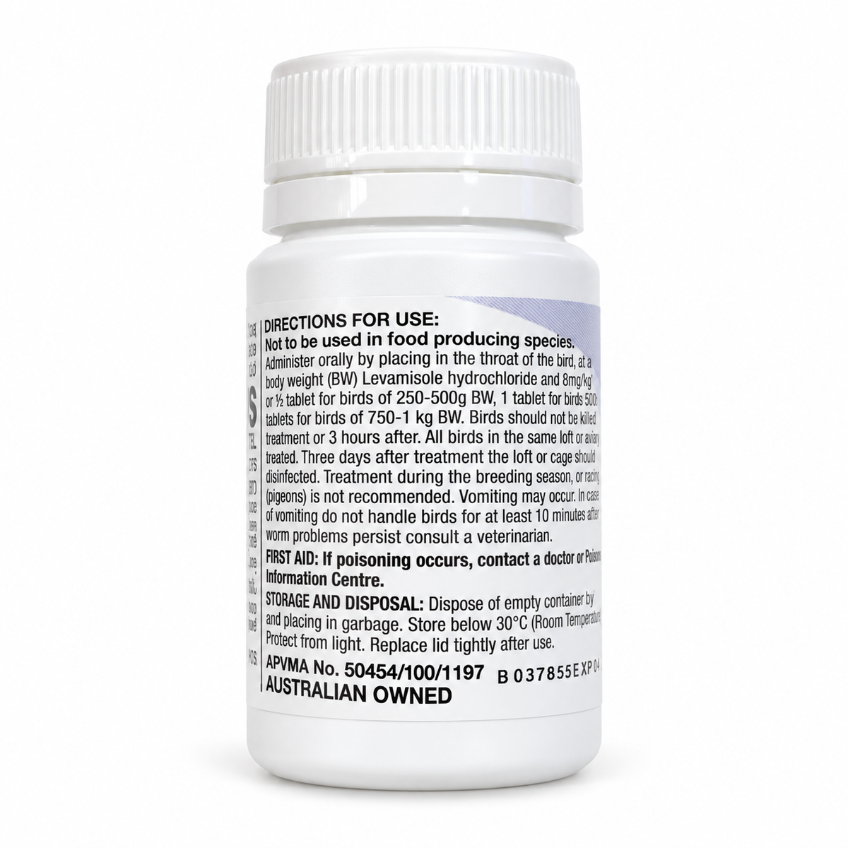 Avitrol Plus Tablets directions label professional studio image