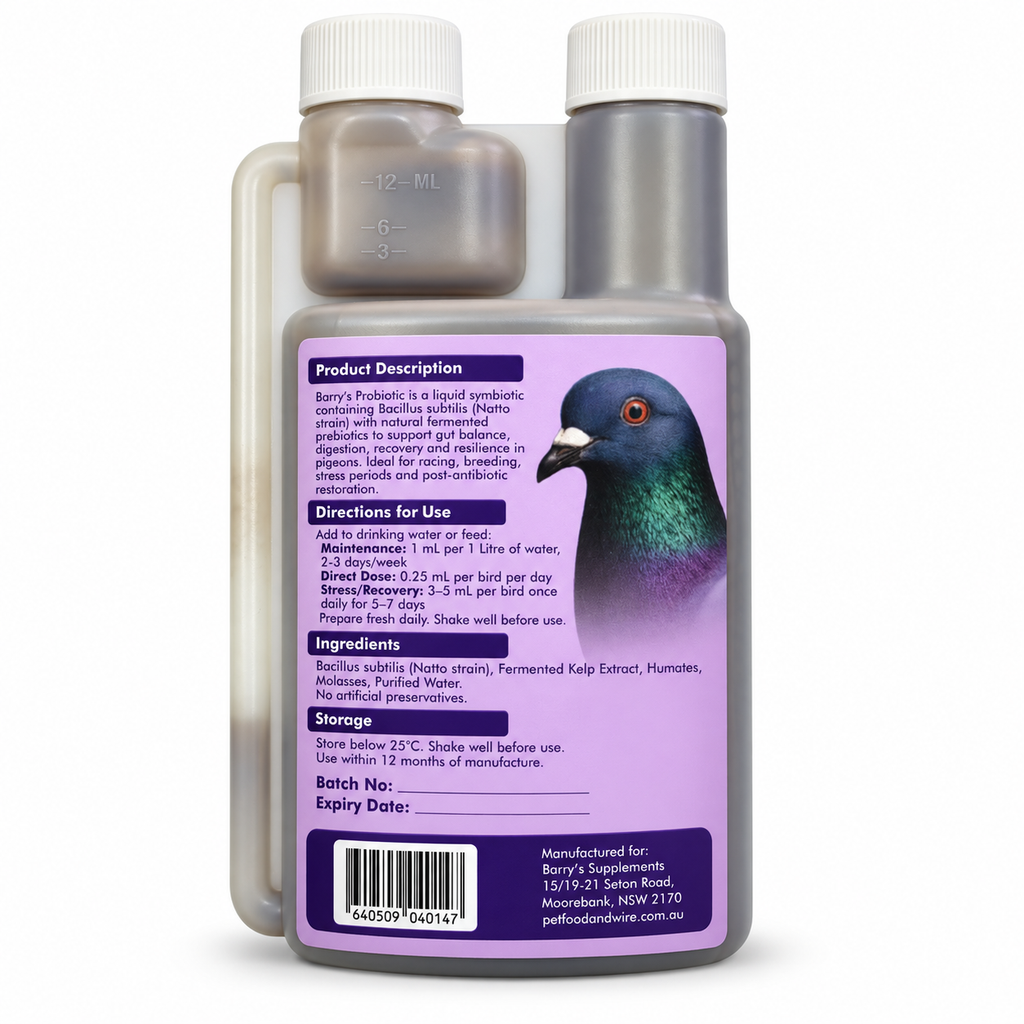 Barry's Probiotic directions, ingredients and storage