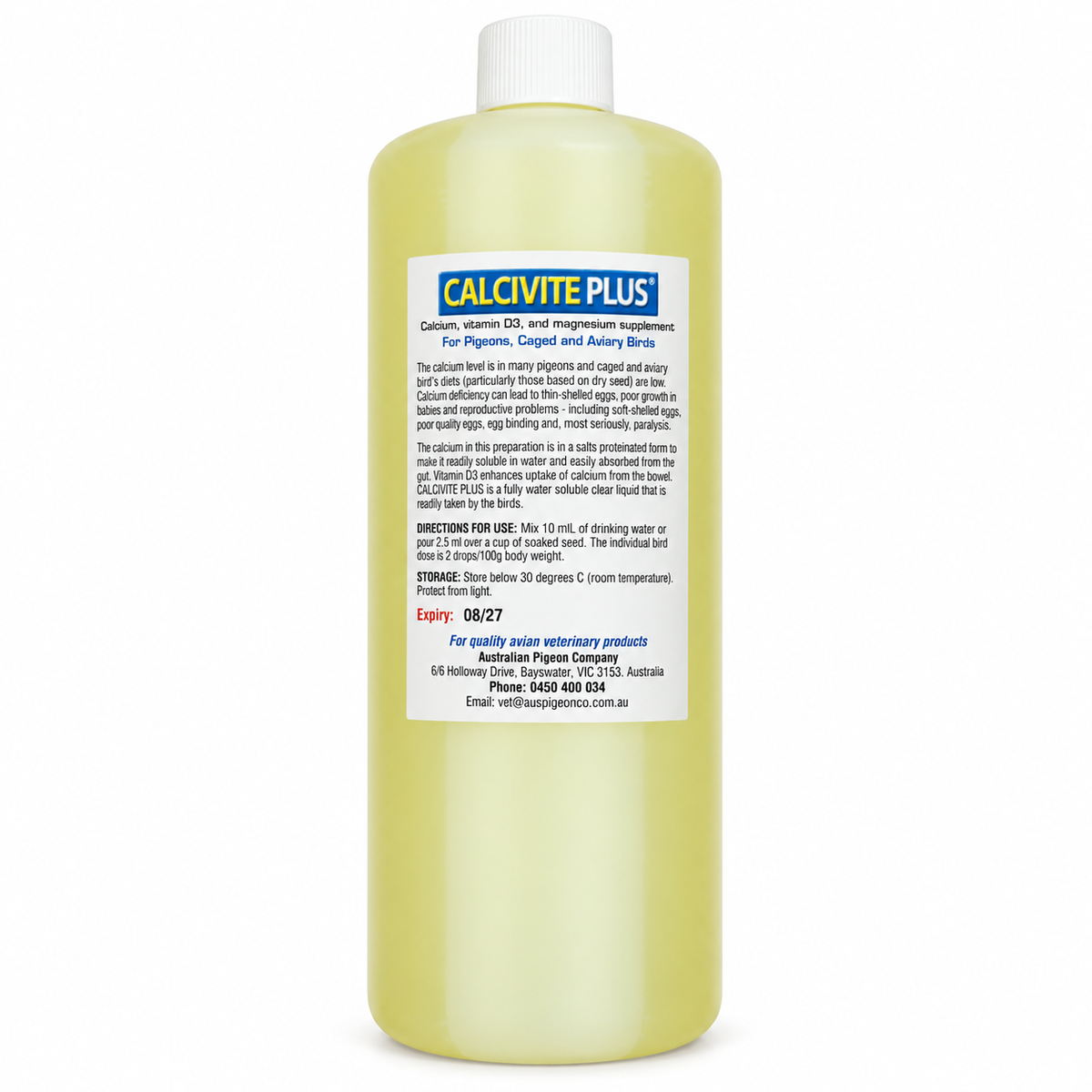 CalciVite Plus 1 litre directions and information