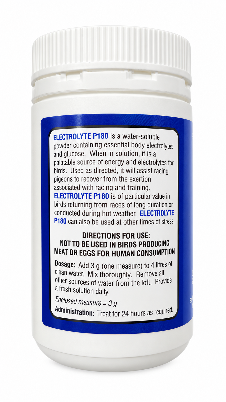 Electrolyte P180 200 g directions