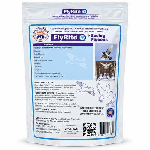 Applied Nutrition FlyRite 900g rear directions
