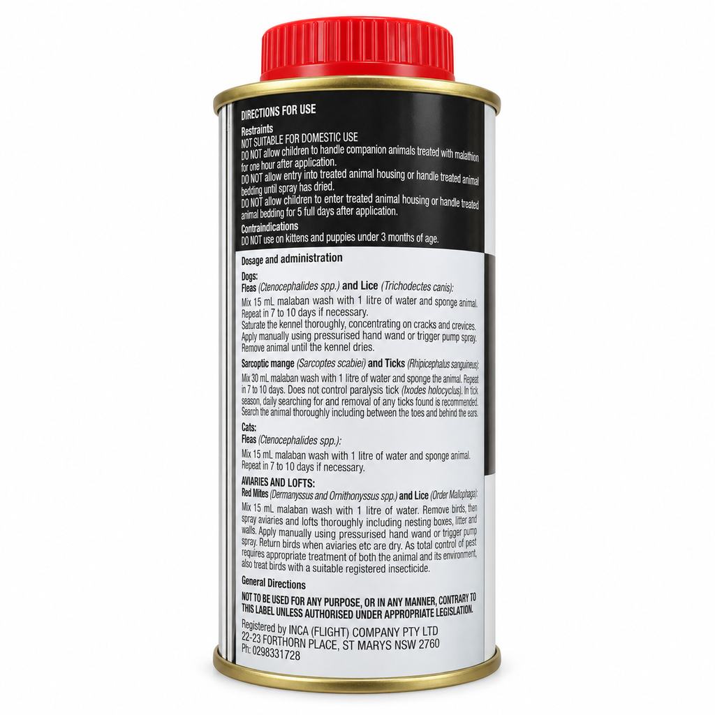 Inca Malaban Wash Concentrate 500 mL directions