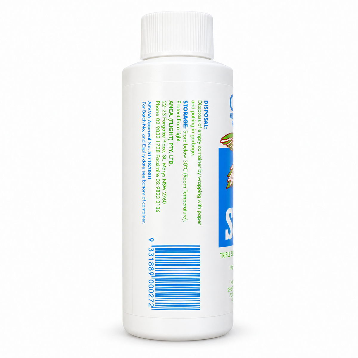 Inca Sulfa 3 storage disposal and barcode