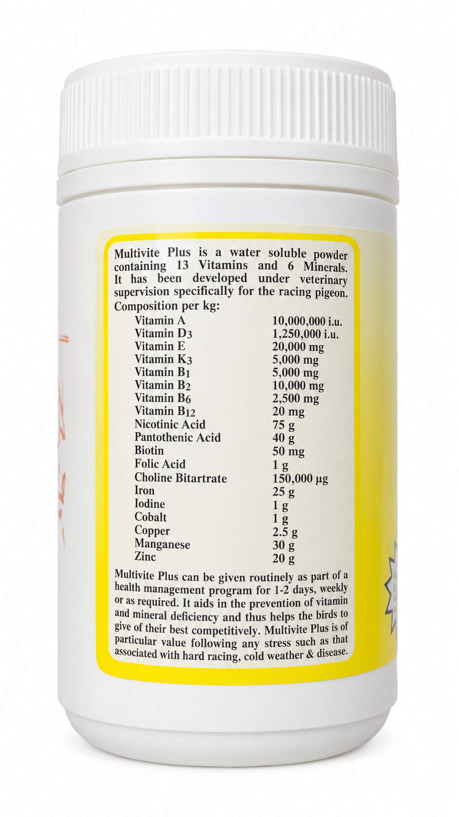 MultiVite Plus 200 g composition