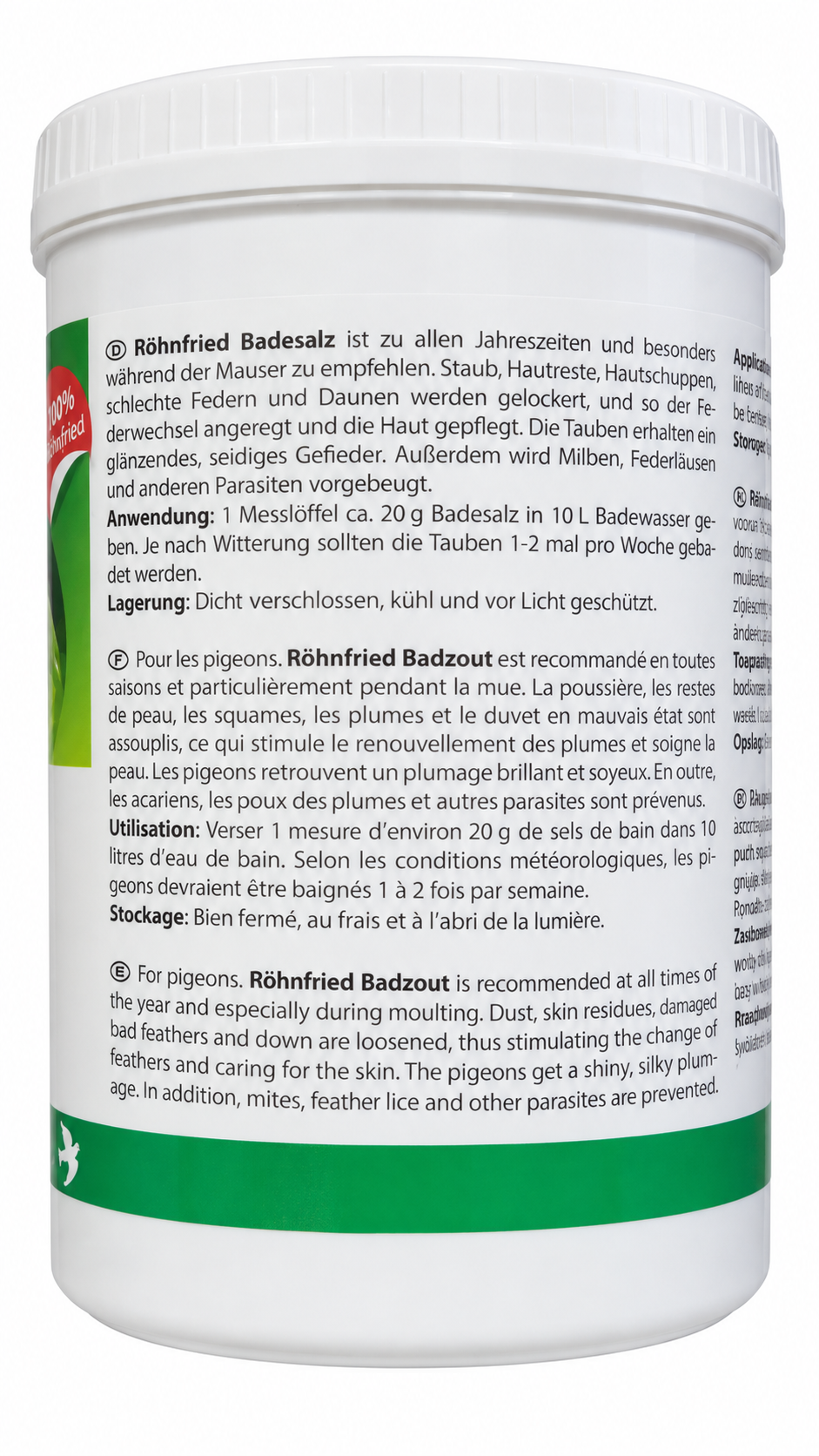 Röhnfried Badesalz Badzout 800 g product information