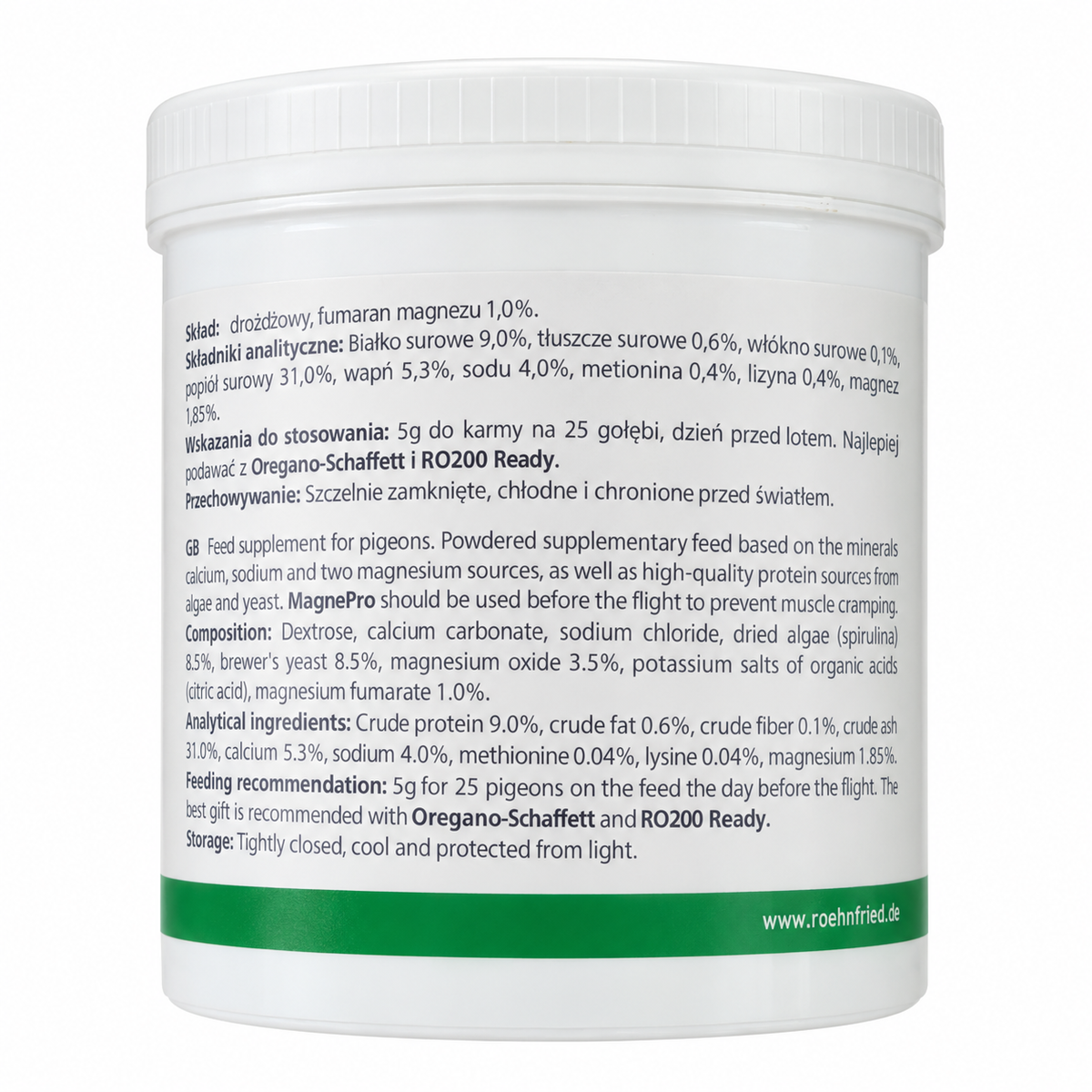 Röhnfried Magne Pro 500 g English ingredients and feeding instructions
