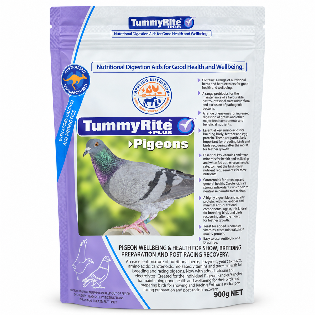Applied Nutrition TummyRite +PLUS Pigeons 900g front