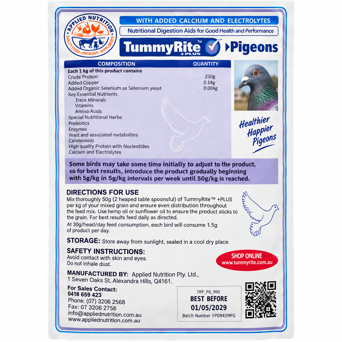 TummyRite +PLUS composition and directions